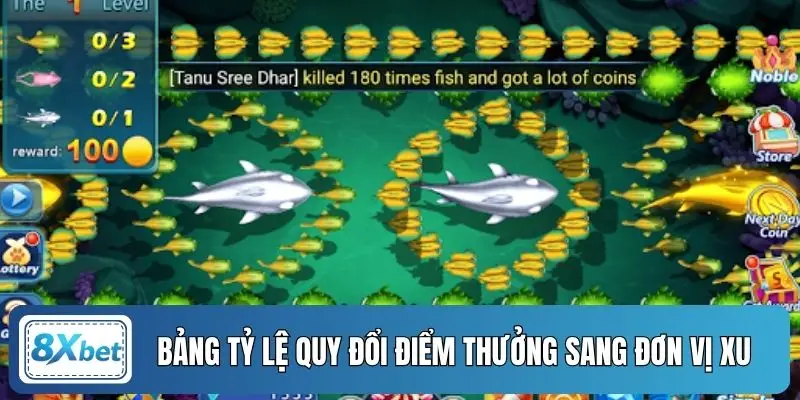 Bảng tỷ lệ quy đổi điểm thưởng sang đơn vị xu