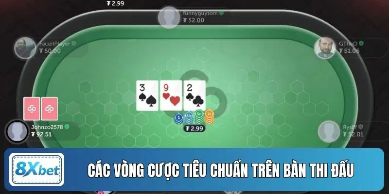 Các vòng cược tiêu chuẩn trên bàn thi đấu