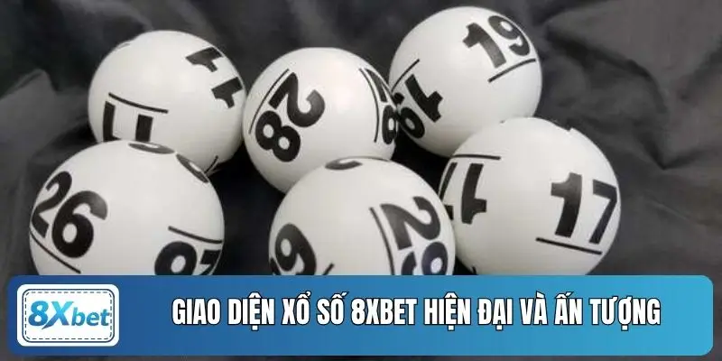 Giao diện xổ số 8XBET hiện đại và ấn tượng
