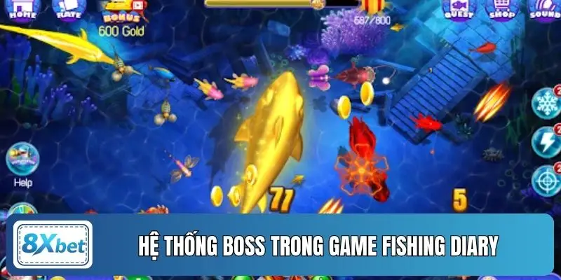 Hệ thống boss trong game Fishing Diary