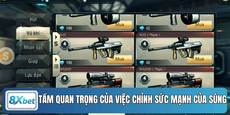 Tầm quan trọng của việc chỉnh sức mạnh của súng